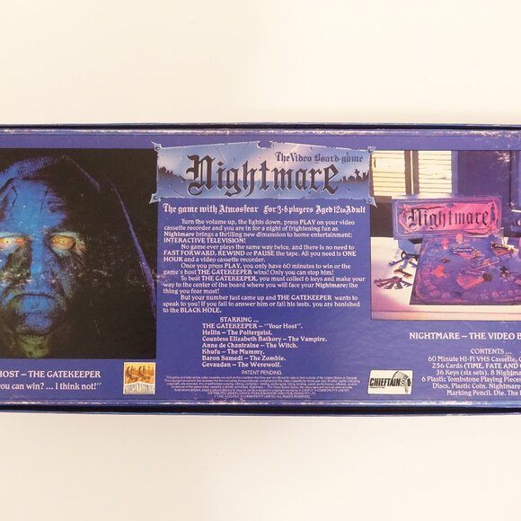 Vintage NIGHTMARE VHS Video Board Game 1990s Horror Excellent - Picture 11 of 13